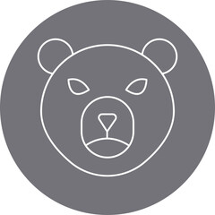 Bear Face icon single vector illustration