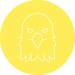 Eagle Face icon single vector illustration