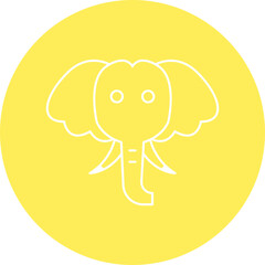Elephant Face icon single vector illustration