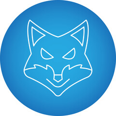 Fox Face icon single vector illustration