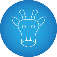 Giraffe Face icon single vector illustration