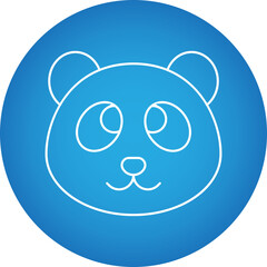 Panda Face icon single vector illustration