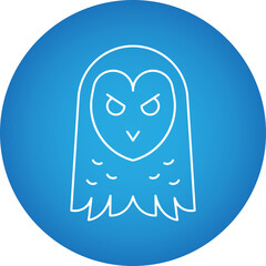 Owl Face icon single vector illustration
