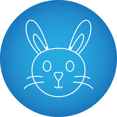 Rabbit Face icon single vector illustration