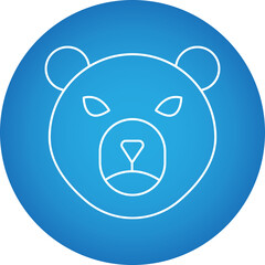 Bear Face icon single vector illustration