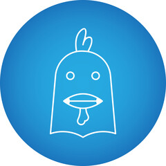 Chicken Face icon single vector illustration