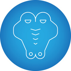 Crocodile Face icon single vector illustration