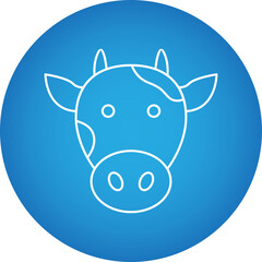 Cow Face icon single vector illustration