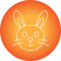 Rabbit Face icon single vector illustration
