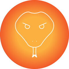 Snake Face icon single vector illustration