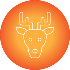 Deer Face icon single vector illustration