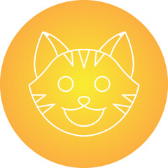 Cat Face icon single vector illustration