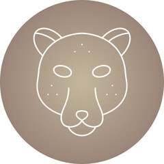 Leopard Face icon single vector illustration