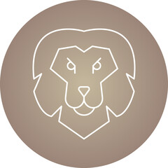 Lion Face icon single vector illustration