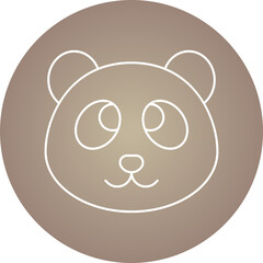 Panda Face icon single vector illustration