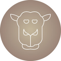 Camel Face icon single vector illustration