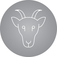 Goat Face icon single vector illustration
