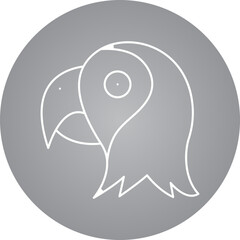 Parrot Face icon single vector illustration