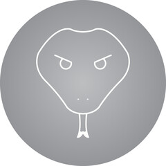 Snake Face icon single vector illustration