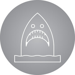 Shark Face icon single vector illustration