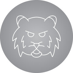 Tiger Face icon single vector illustration
