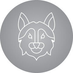 Wolf Face icon single vector illustration