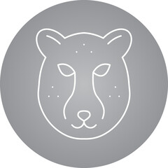 Cheetah Face icon single vector illustration