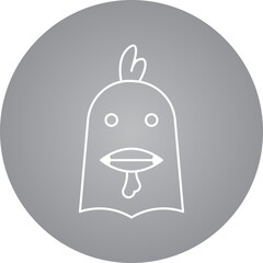 Chicken Face icon single vector illustration