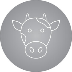 Cow Face icon single vector illustration