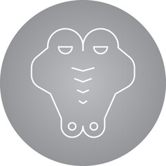 Crocodile Face icon single vector illustration