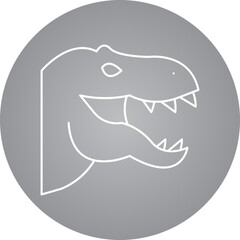 Dinosaur Face icon single vector illustration