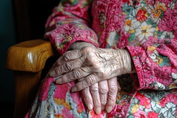 A doctor grasps an elderly woman's hand in a series of images