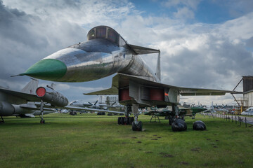 historic military jetplane in russia