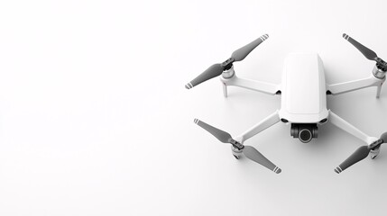 White Drone on White Background