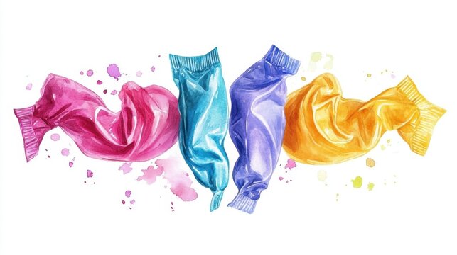 National Condom Week Colorful watercolor representation for national condom week awareness and celebration