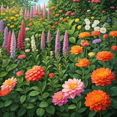 Naklejka premium flowers in the garden