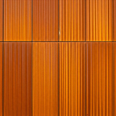 rusty orange corrugated metal wall panel background texture