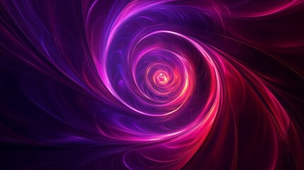 Obraz premium Vivid ruby and amethyst hues creating an abstract swirl pattern with soft ambient light, centered against a deep purple backdrop.
