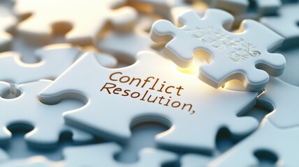 Obraz premium Puzzle piece representing conflict resolution and teamwork,National Puzzle Day