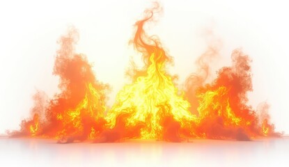 flames illustration on white background