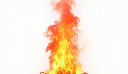 stylized flames on clean white canvas