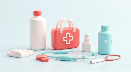 medicine bottle and pills