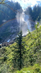 Krimml Waterfalls in the High Tauern National Park. Austrian Alps, Europe. 