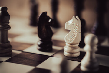 chess board pieces game strategy