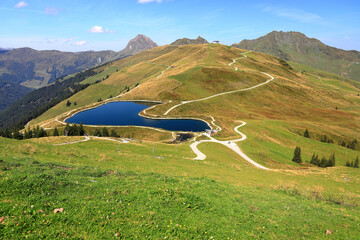High Tauern National Park. Beautiful nature of the Austrian Alps. Hollersbach, Austria, Europe.