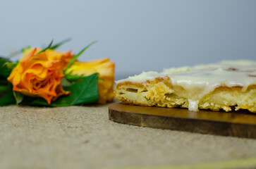 Swedish Pastry - flaky crust topped with a moist layer of baked almond pastry that's spread with a quick almond frosting