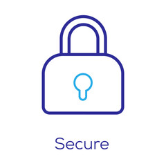 Secure Icon – Padlock Symbolizing Security and Encryption
