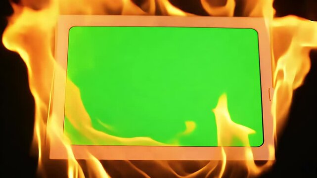 green screen square frame bursts flames providing dynamic video effects customizable keylight options creative overlays transitions