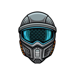 A futuristic helmet with a visor designed with me.