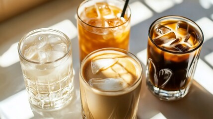 Creative Drink Presentation with Soft Light Background